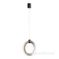 Vertical ring 360° luminous led small pendant light